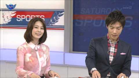 NHK杉浦友紀アナが爆乳にしか目がいかなくなる透け透け衣装で登場