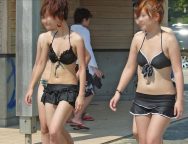 【黒ビキニ】ビーチで遊ぶセクシーな黒水着の素人女子　画像39枚