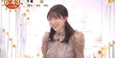 【画像】阿部華也子アナのデカパイが垂れていると話題に