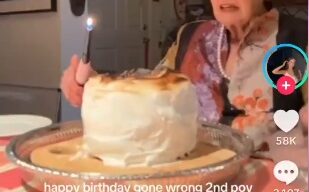 【動画】ババア、バースデーケーキにブランデーをかけて火を付け大炎上ｗｗｗｗｗｗｗ