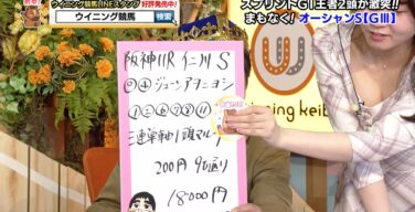 【画像】ウイニング競馬で胸チラ